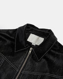 Viper leather 2-way zip-up jacket