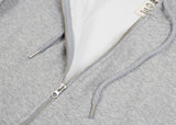 Heart Board Embroidery White Clip Hood Zip Up