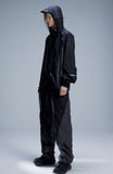 Wavy Windbreaker Pants / Black