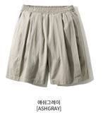 Nose Tencel Cotton Two Tuck Bermuda Short Pants