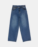 Dirty oil washed denim pants