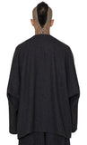 Batwing No Collar Wool Blazer