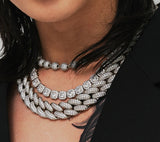 [BLACKLABEL]Glamourous Voldi Full Cubic Chain Necklace