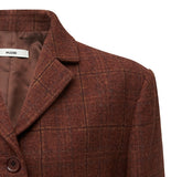 Classic short wool Check jacket 003