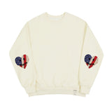 Elbow Stars and Stripes Smile Heart Sweatshirt