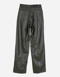 Croquis slim straight leather pants