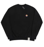 Tie-Die Flower Dot Smile White Clip Sweatshirt