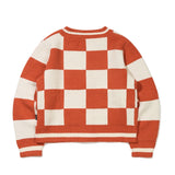 CHECKER BOARD TERRY CARDIGAN