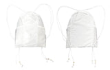 Mesh Pocket String Gym Sack / White