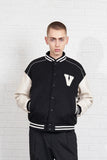 V Logo Lining Varsity Jacket