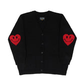 Elbow Heart Smile Knit Cardigan