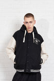 String Hoodie Varsity Jacket