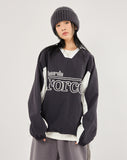 Force v-neck nylon over sweatshirt