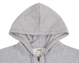 Dot Board Embroidery White Clip Hood Zip Up