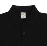 Cropped Dog Embroidery Striper Clip Pique Short Sleeve T-Shirt