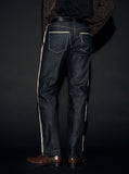 SELVAGE FRAY RED STITCH DENIM PANTS