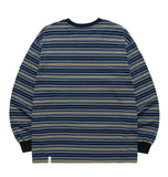 SERIF LOGO STRIPED LS TEE