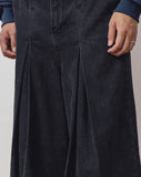 [AG] Unbalance Long Tuck Denim Balloon Pants