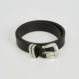 Double buckle leather belt