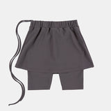 leggings layered banding skirt