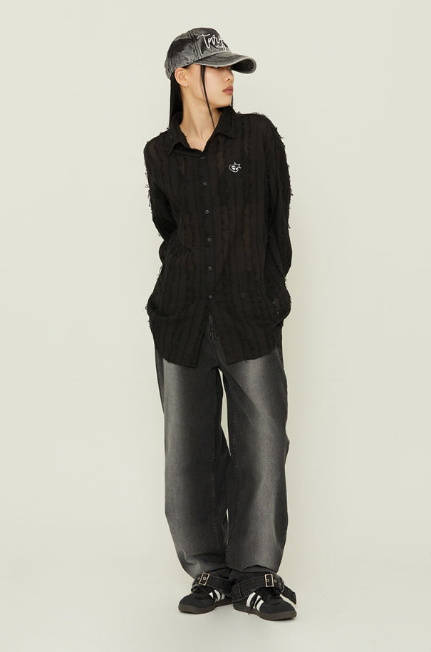 TARGETTO (ターゲット) - SEE THROUGH FRINGE SHIRT – einz.jp