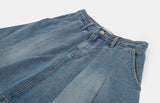 Washed tennis denim skirt