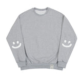 Elbow Bookle Embroidery Smile Drawing Sweatshirt