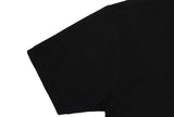 Cropped Dog Embroidery Striper Clip Pique Short Sleeve T-Shirt