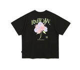 WATER PRINTING FLOWER TEE SHIRT