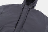 Matte face hooded over padding jumper