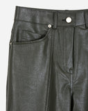 Croquis slim straight leather pants