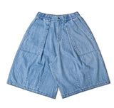 [AG] Stone Fatigue Denim Balloon Shorts