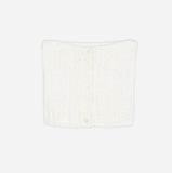 Cable knit button-up tube top