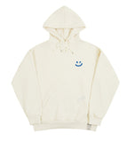 Small Drawing Smile White Clip Hoodie