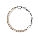 HALF PEARL CHAIN NECKLACE