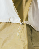 Nylon Layered Crop Hoodie