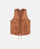 Western eyelet suede vest