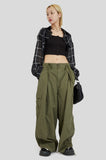 Mid section balloon cargo pants