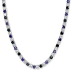 BLACKPURPLE SIGMA TENNIS CUBIC NECKLACE