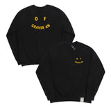 OF GRAVER AN Logo Smile White Clip Sweatshirt