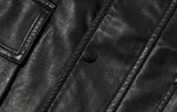 vegan leather folia jacket