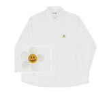 Flower Dot Embroidery Overfit Shirt