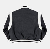 Wool mix balloon fit varsity jumper