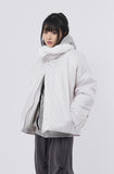 Mink fur collar balloon jumper