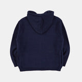 Soft 2-way zip-up heavy knit hood