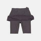 leggings layered banding skirt