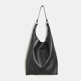 V Strap leather shoulder bag