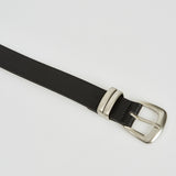 Double buckle leather belt