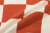 CHECKER BOARD TERRY CARDIGAN
