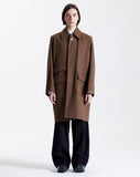 SINGLE BALMACAAN COAT BROWN